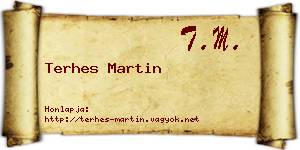 Terhes Martin névjegykártya