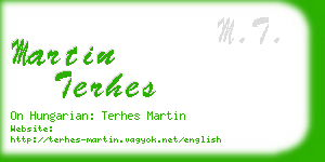 martin terhes business card